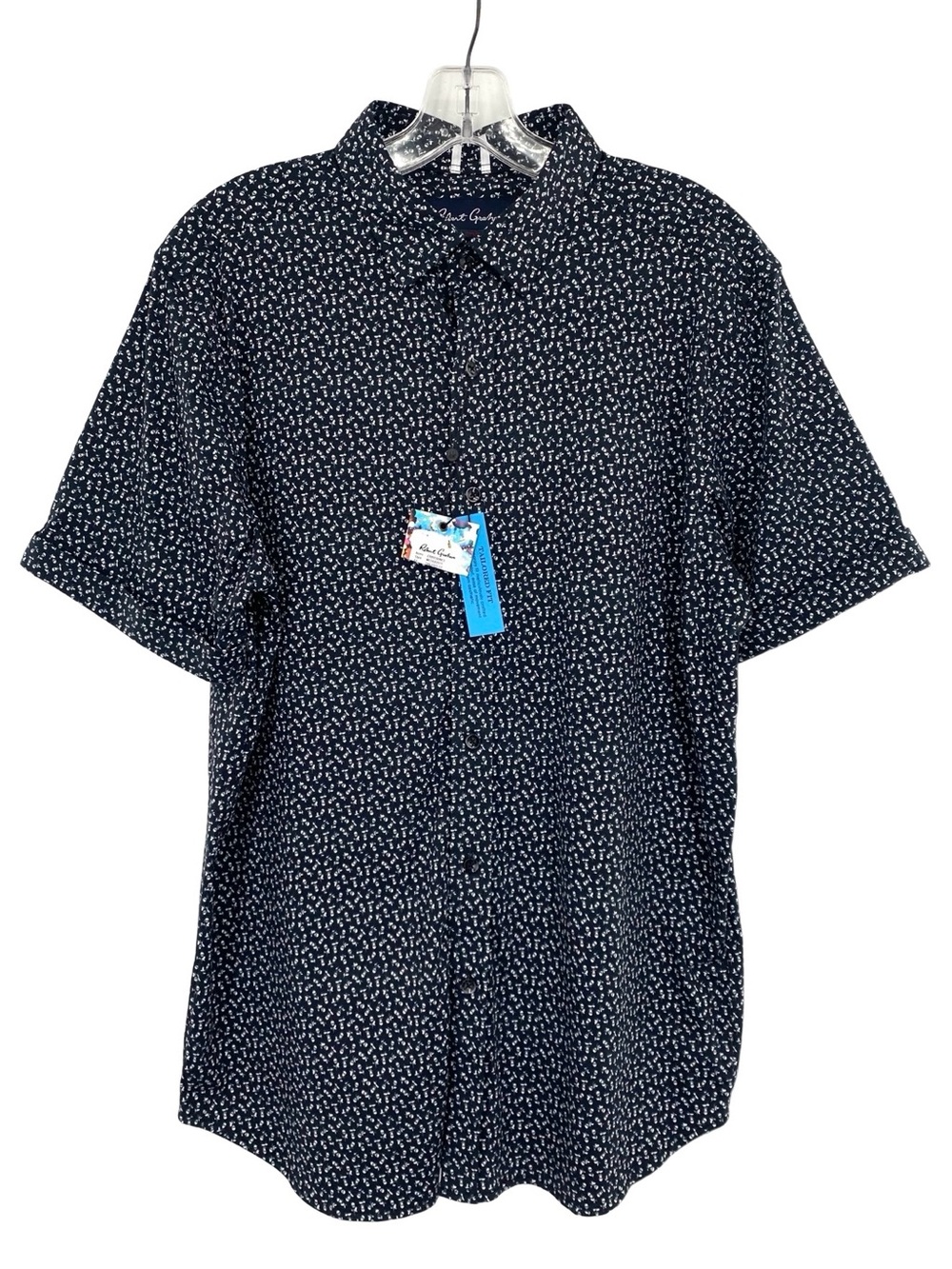Robert Graham Crossbones Skull Print Button Down Shirt Tailored Fit New Large